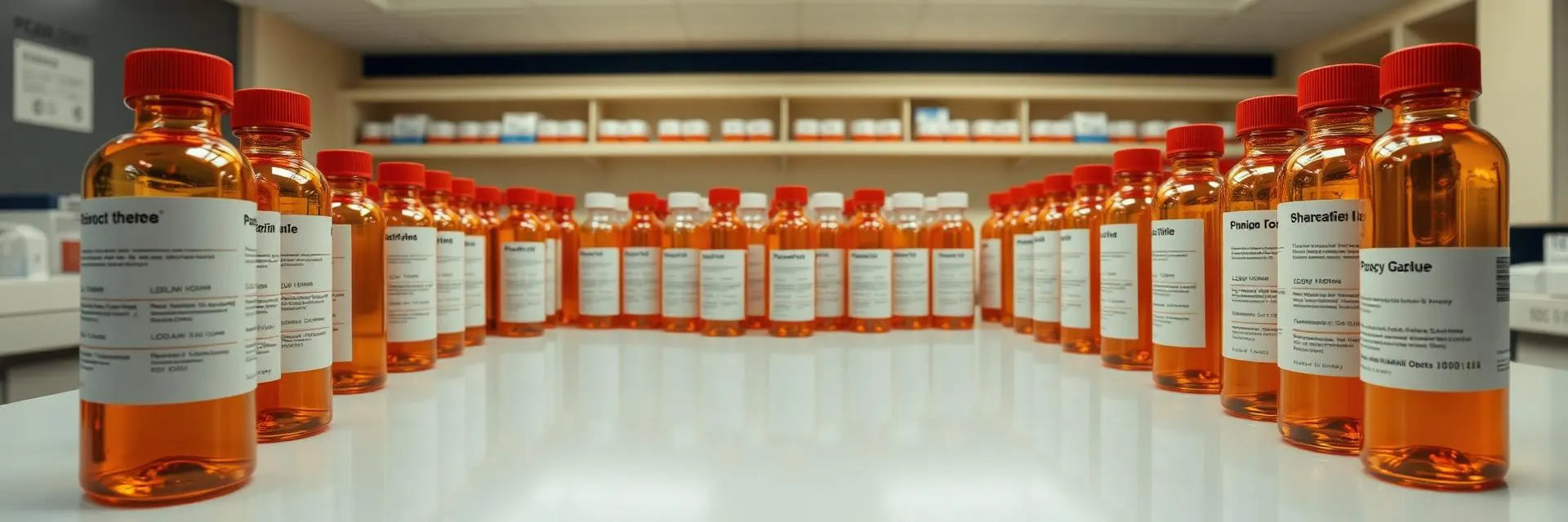 Sealed drums of active pharmaceutical ingredients in a warehouse
